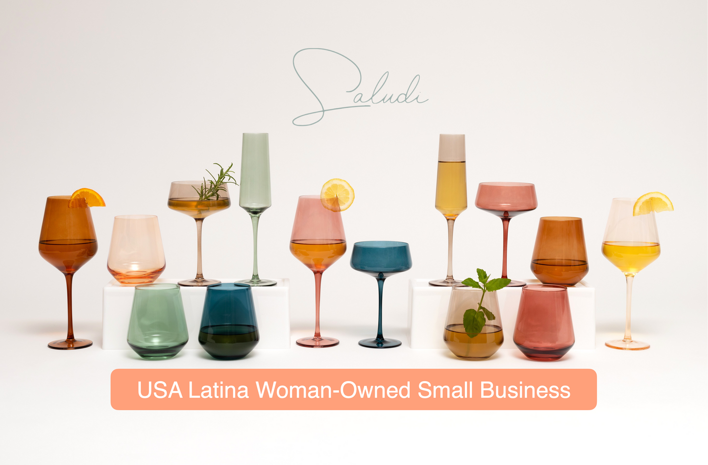 Light Peach Color Wine Glasses