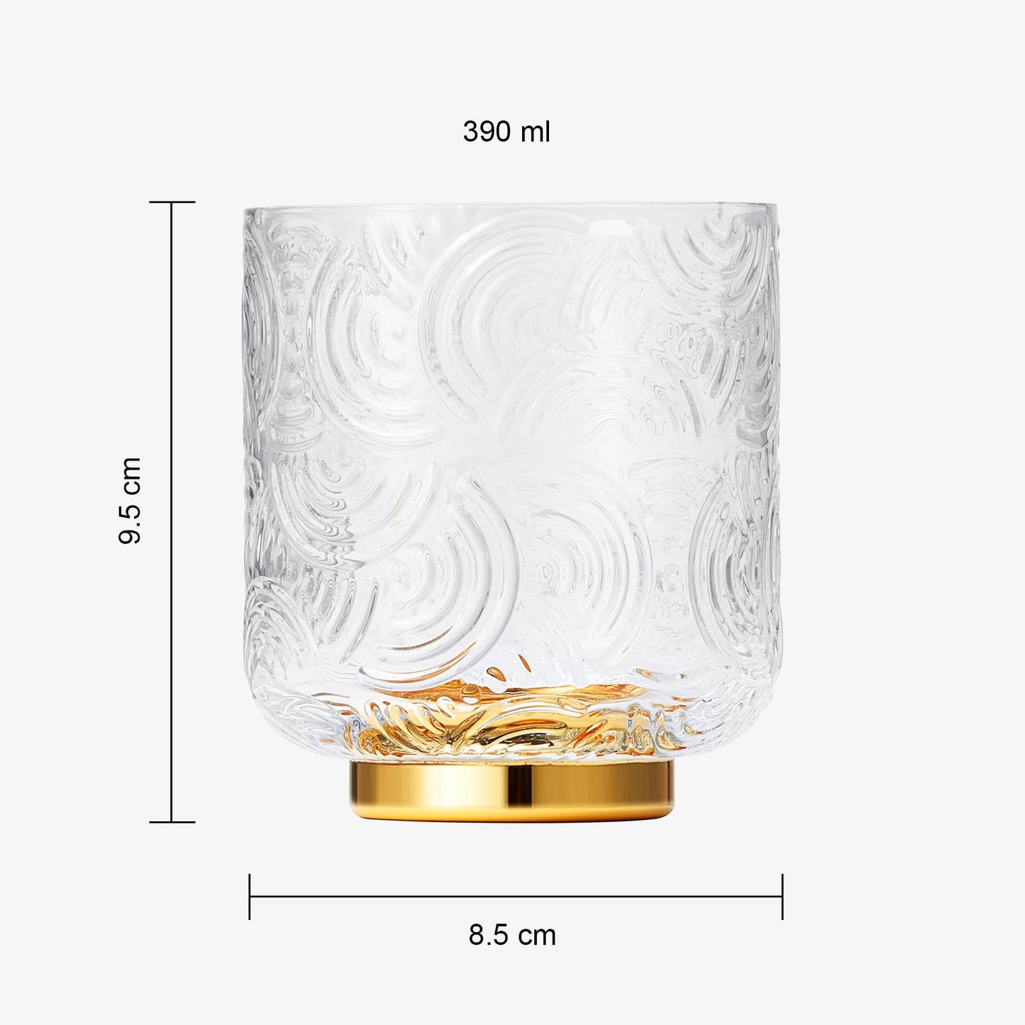 Gatsby Lowball Drinking Glasses, Set of 2
