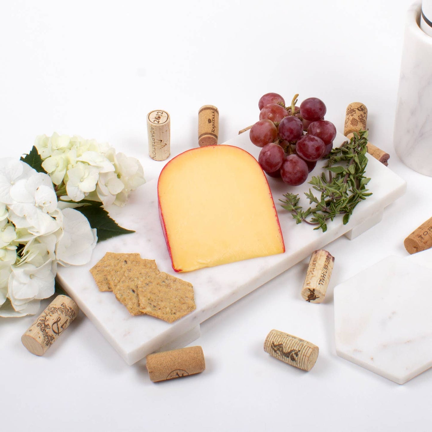 White Marble Cheese Board, Small