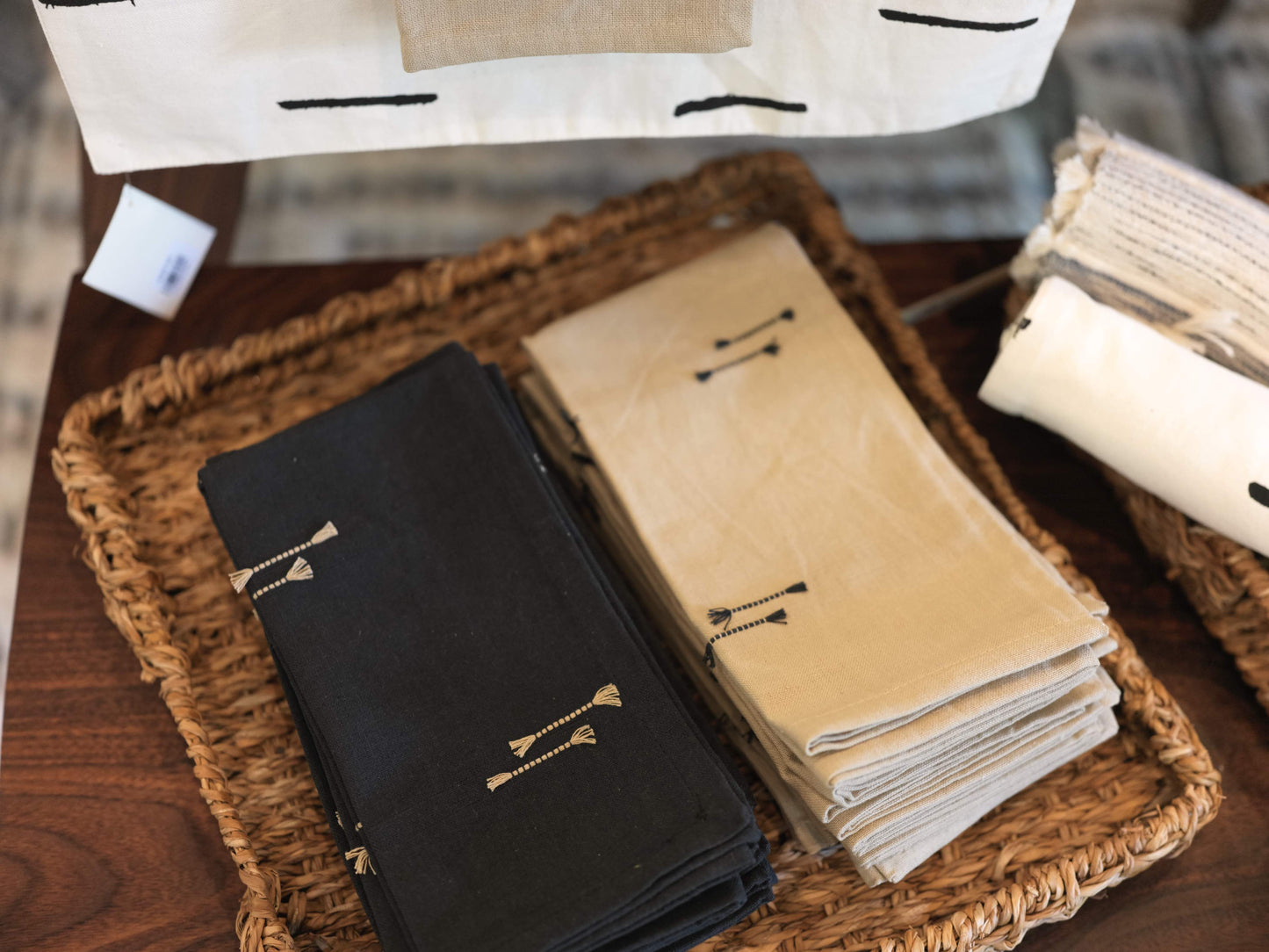 Fringe Line Napkin - Natural