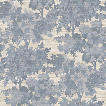 Canopy Toile Faux Grasscloth Peel and Stick Wallpaper