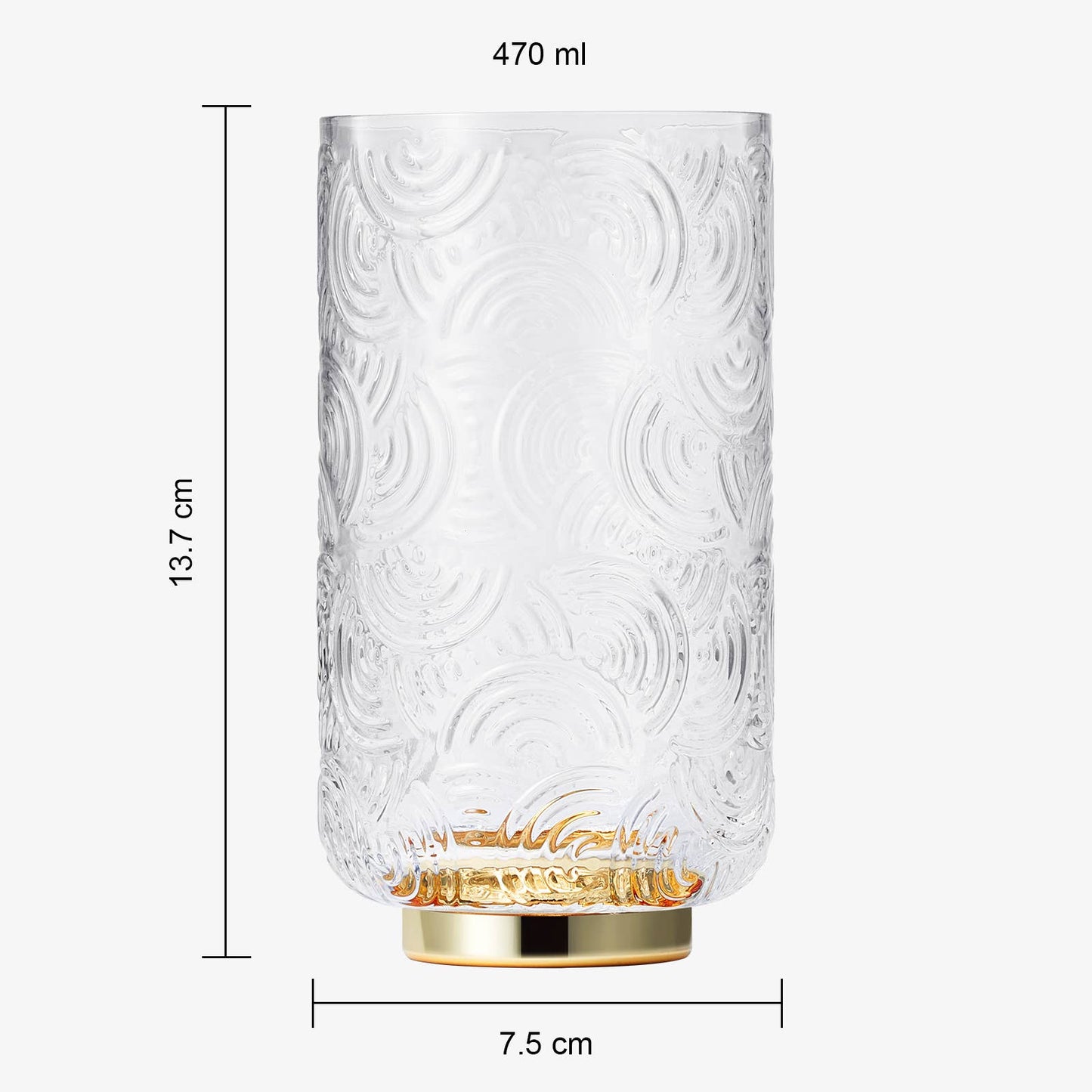 Gatsby Highball Drinking Glassware, Set of 2