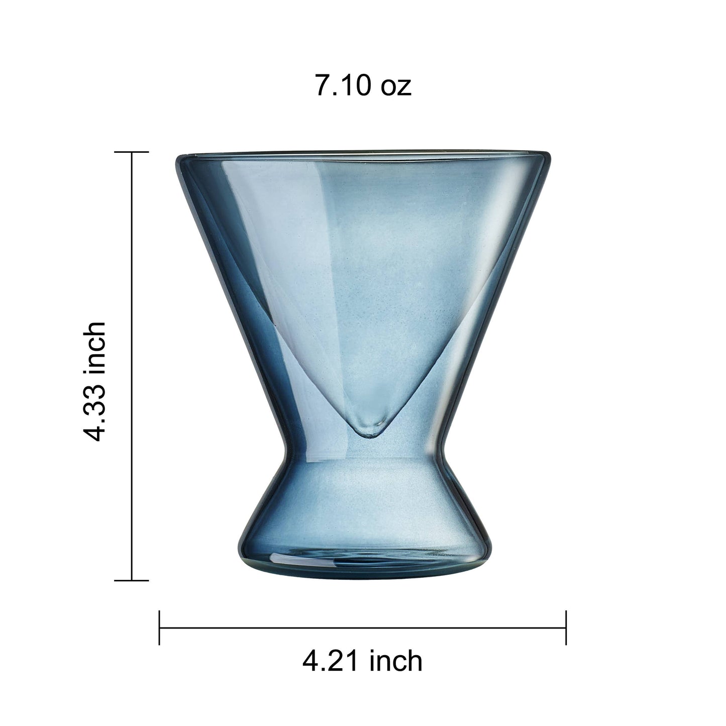 Stemless Double Wall Martini Glasses, Set of 6
