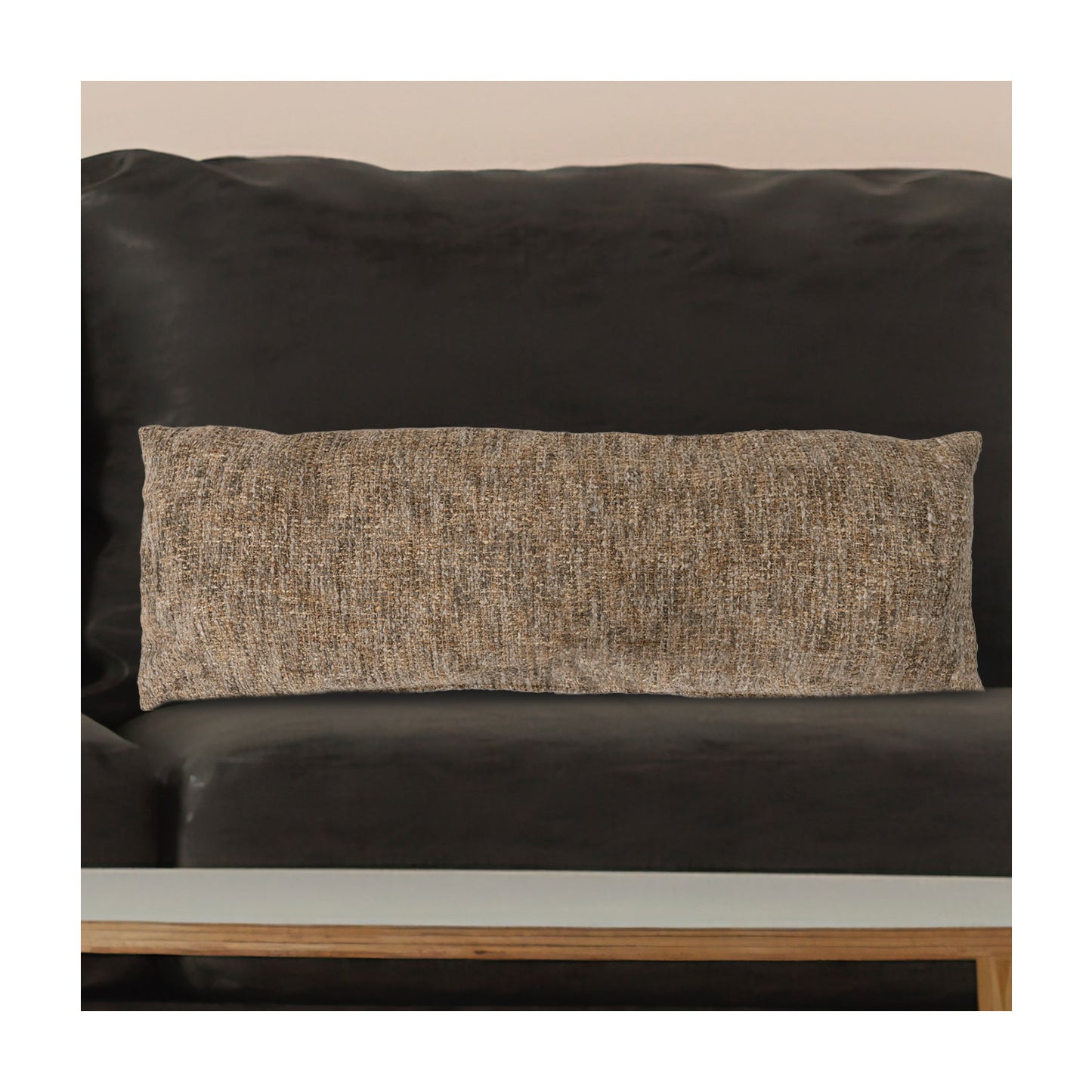Melange Cotton Blend Lumbar Pillow