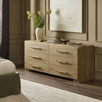 Four Hands Eden dresser styled in a bedroom