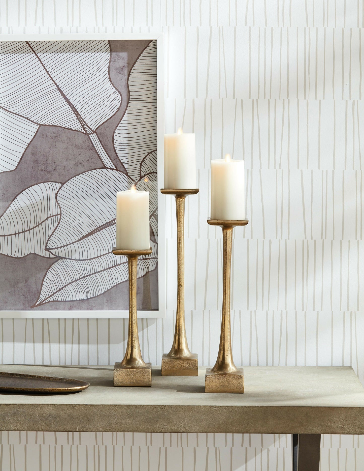 Moving Flame Indoor Pillar, 3.5" x 7"