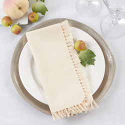 Fringed Design Napkin - Off White