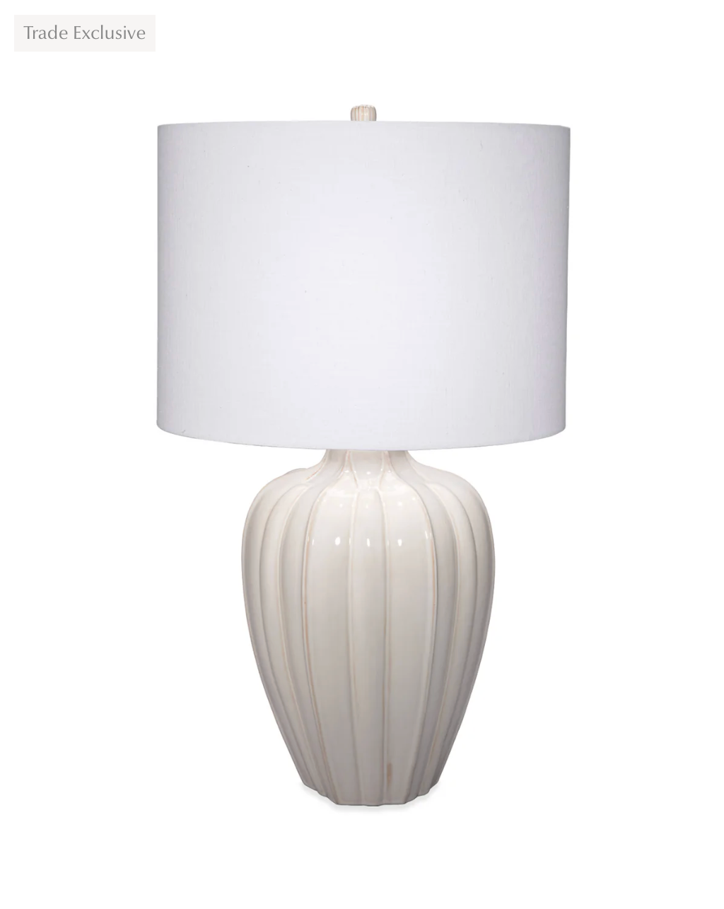 Seraphina lamp with a white drum shade