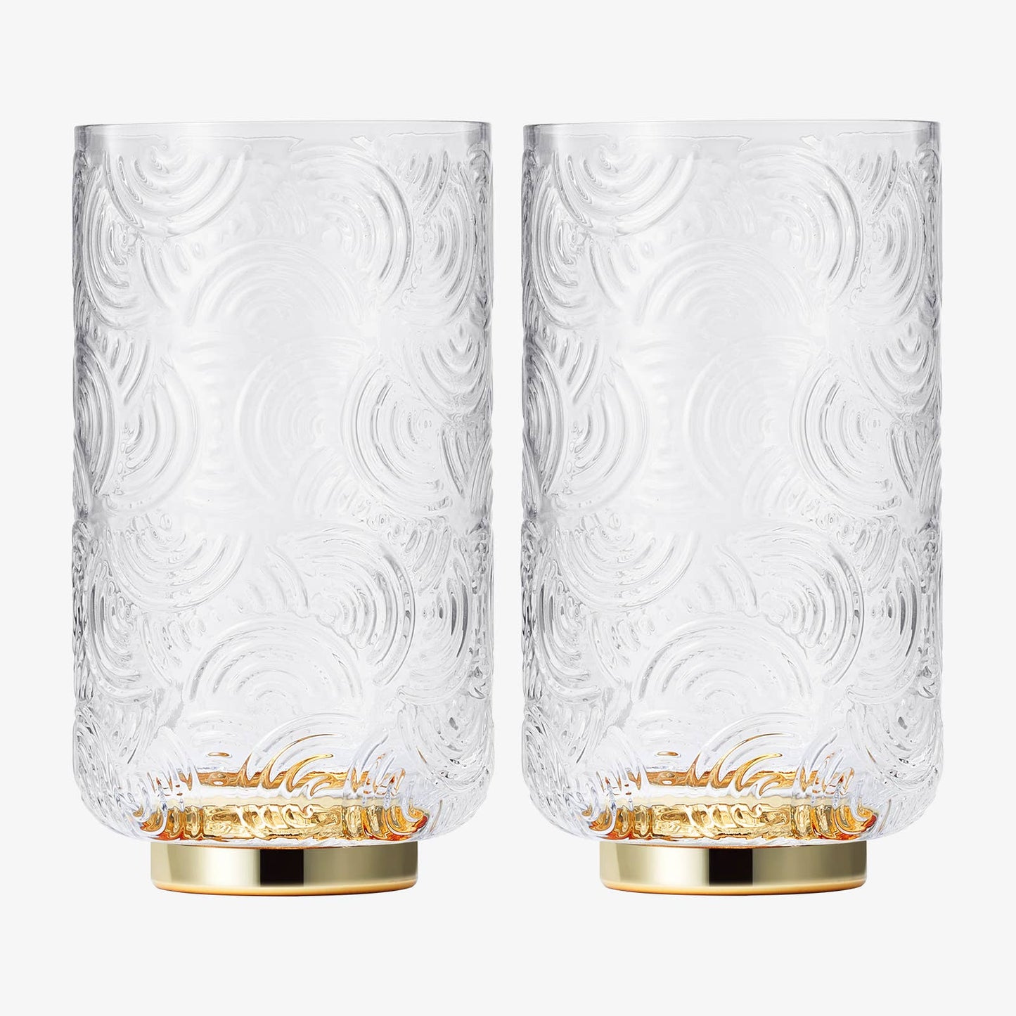 Gatsby Highball Drinking Glassware, Set of 2