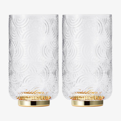 Gatsby Highball Drinking Glassware, Set of 2