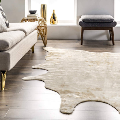 Faux Cowhide Washable Area Rug