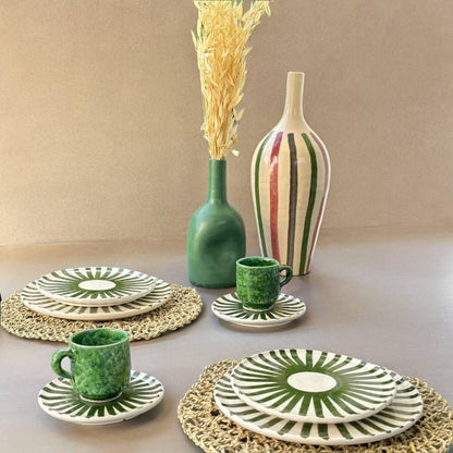 Green Sun Plate Set