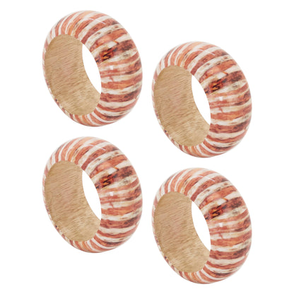 Striped Wood Napkin Ring