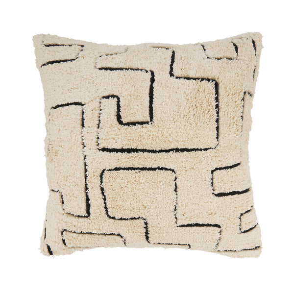 Geometric Splendor Tufted Throw Pillow
