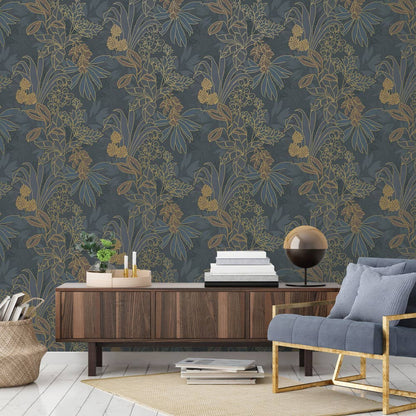 Coniferous Floral Twilight Non-Pasted Wallpaper, 56 sq. ft.