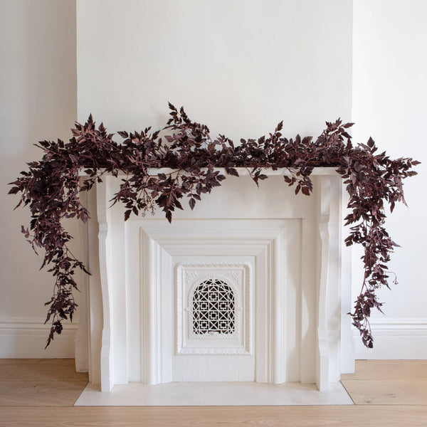 Plum Cimicifuga Seeded Garland - 6'