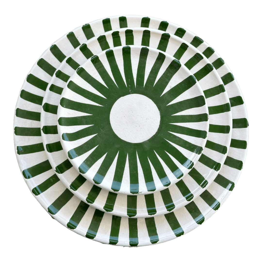 Green Sun Plate Set