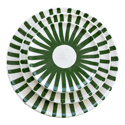 Green Sun Plate Set