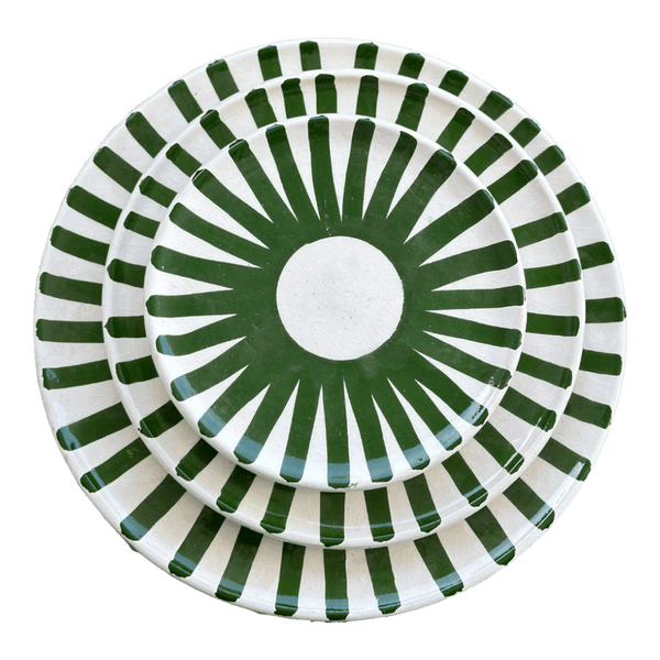 Green Sun Plate Set