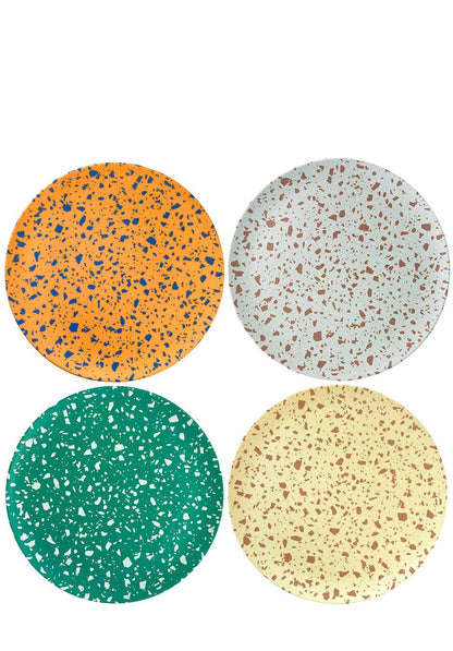 Terrazzo Side Assorted Plates, Set of 4