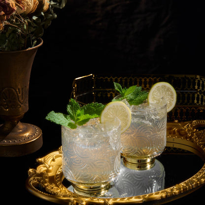 Gatsby Lowball Drinking Glasses, Set of 2