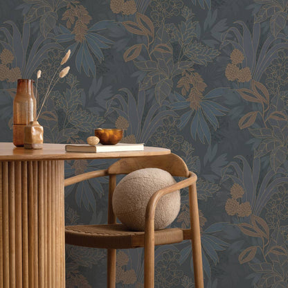 Coniferous Floral Twilight Non-Pasted Wallpaper, 56 sq. ft.