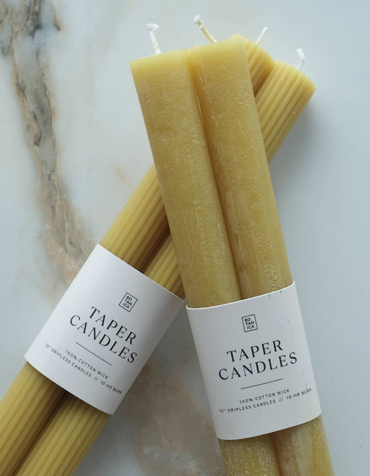 Taper Candle Pair, Martini Olive