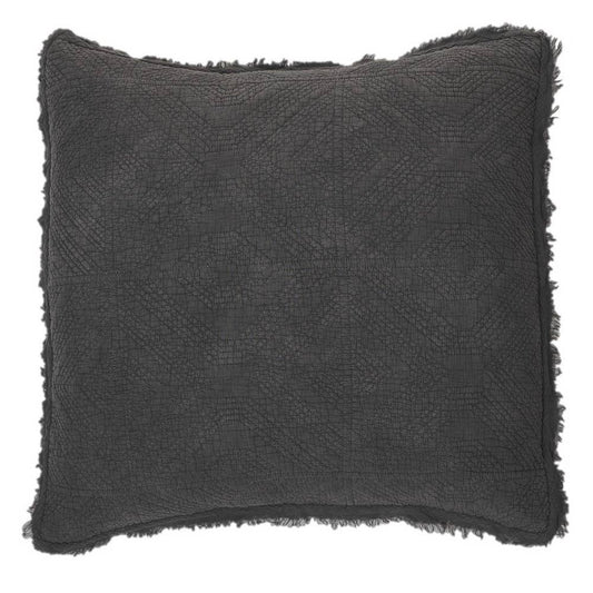 Stone Washed charcoal european sham