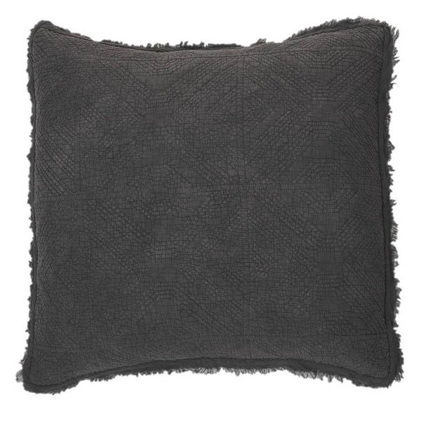 Stone Washed charcoal european sham