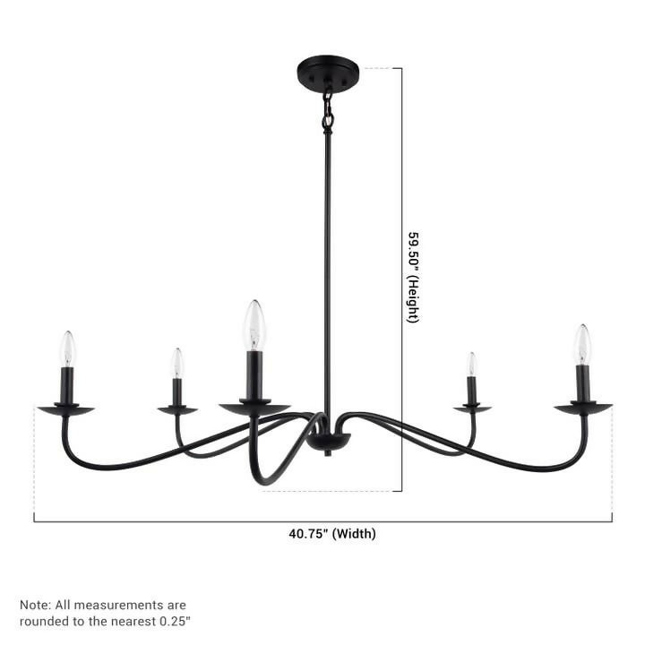 Ellie Black 5-Light Chandelier