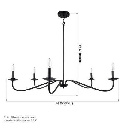 Ellie Black 5-Light Chandelier