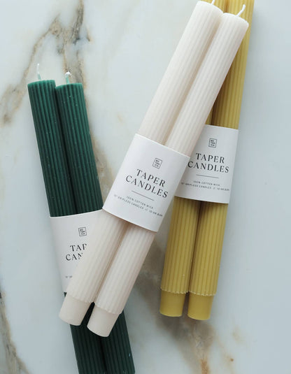 Taper Candle Pair, Neutral