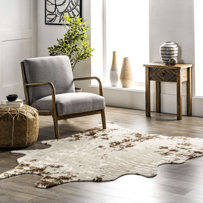 Faux Cowhide Washable Area Rug