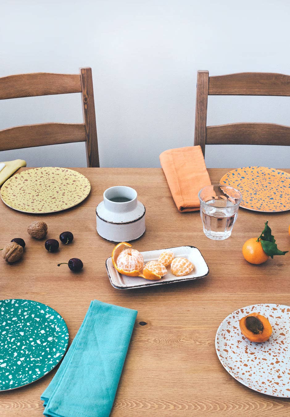 Terrazzo Side Assorted Plates, Set of 4