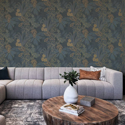 Coniferous Floral Twilight Non-Pasted Wallpaper, 56 sq. ft.