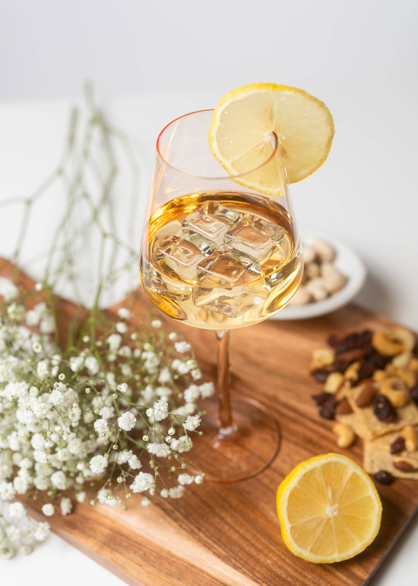 Light Peach Color Wine Glasses