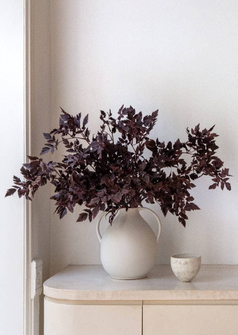 Plum Artificial Cimicifuga Plant Leaves