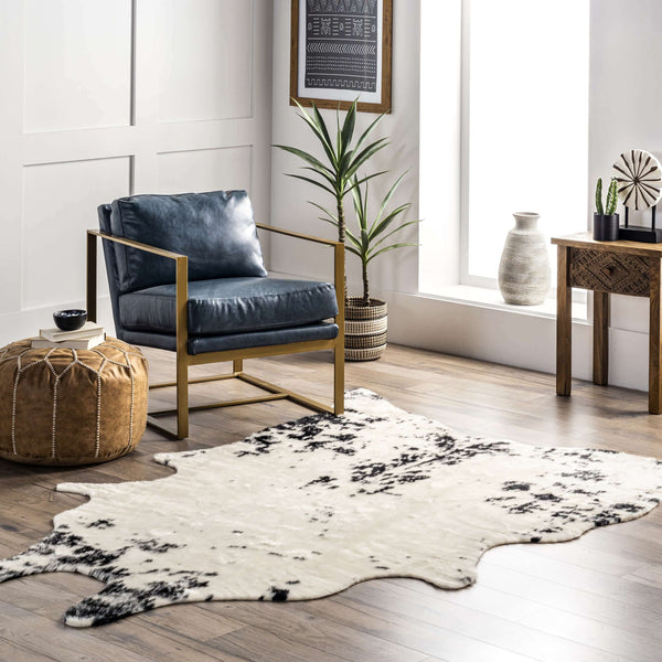 Faux Cowhide Washable Area Rug