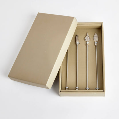 Leaf Swizzle Sticks, Set of 4
