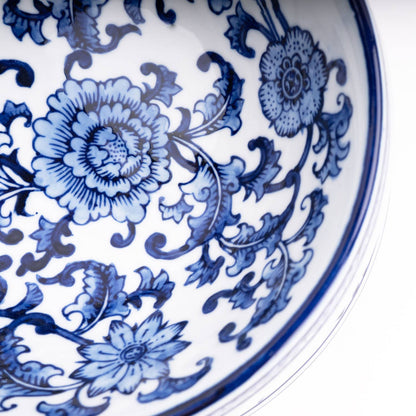 Blue Chinoiserie Large Dog Bowl