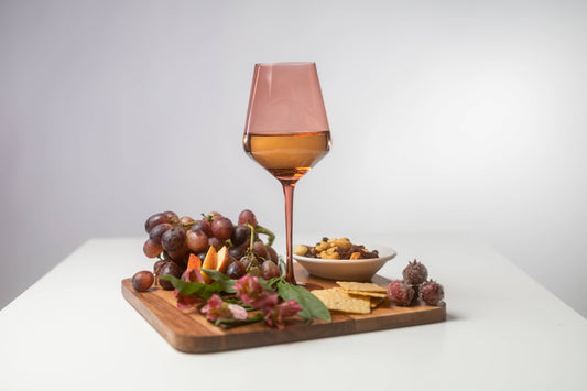 Dark Rose Color Wine Glasses