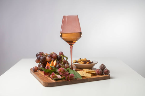Dark Rose Color Wine Glasses