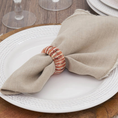 Striped Wood Napkin Ring