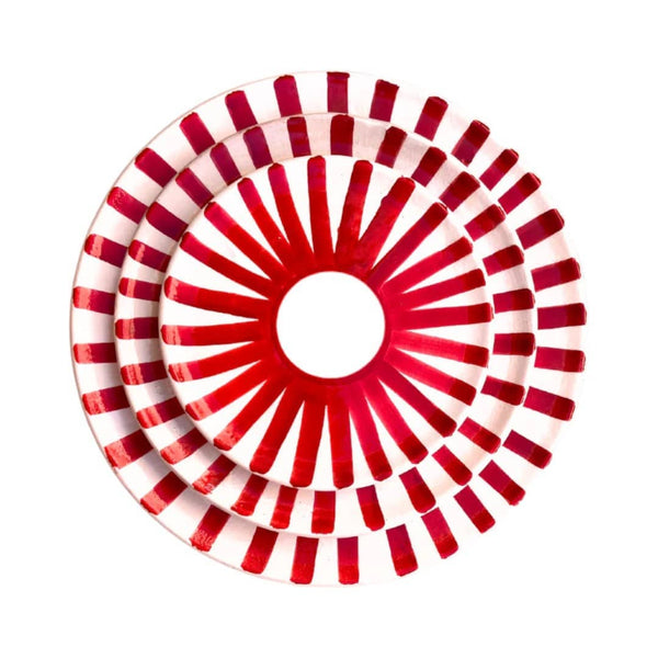 Red Sun Plate Set