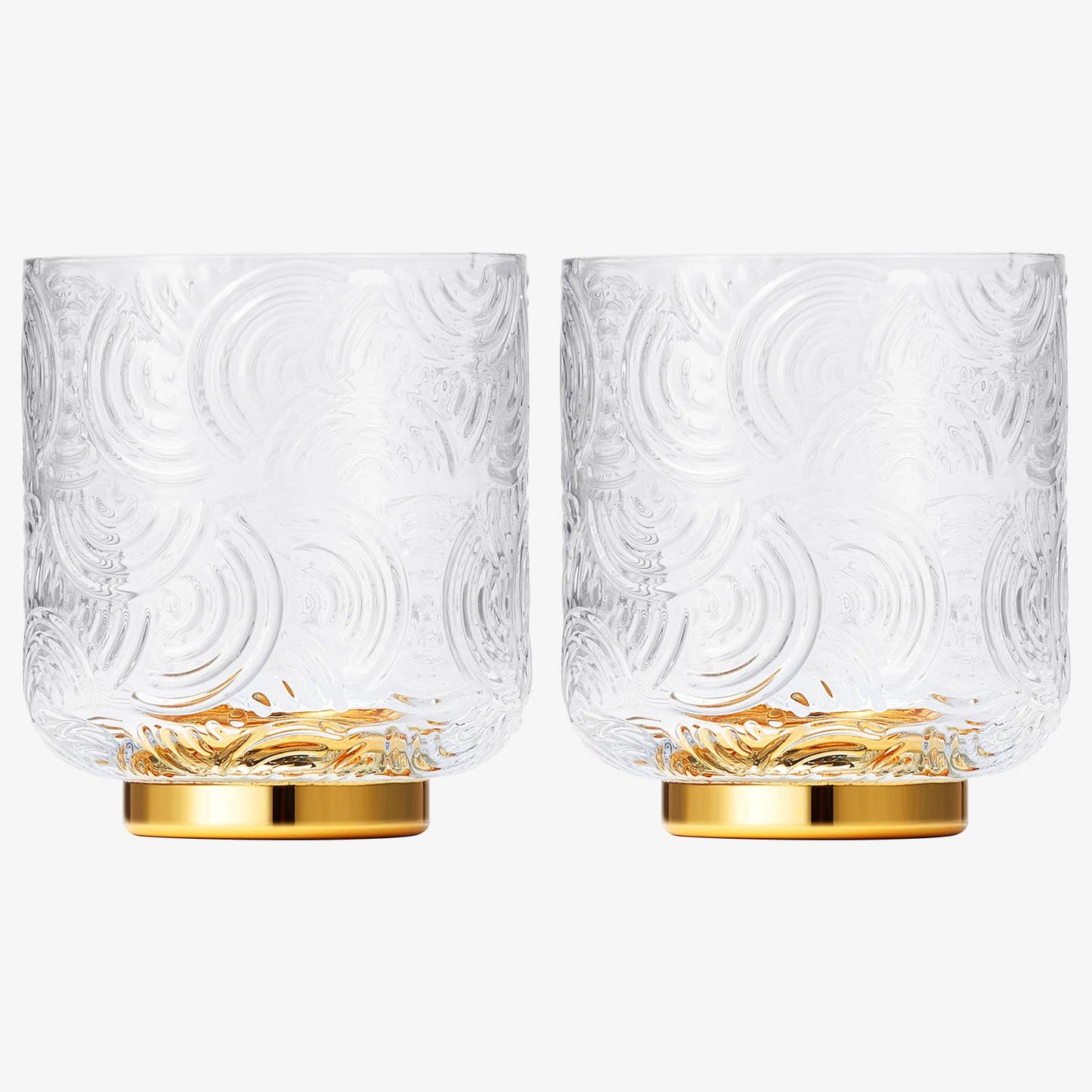 Gatsby Lowball Drinking Glasses, Set of 2