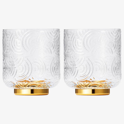 Gatsby Lowball Drinking Glasses, Set of 2