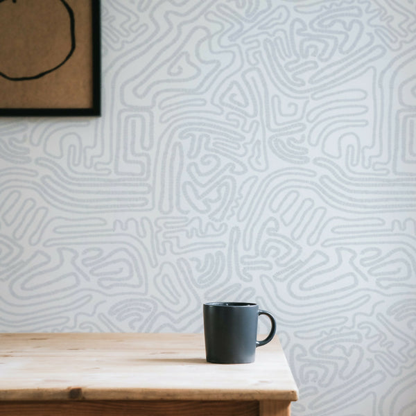 Sketch Taupe Peel and Stick Wallpaper