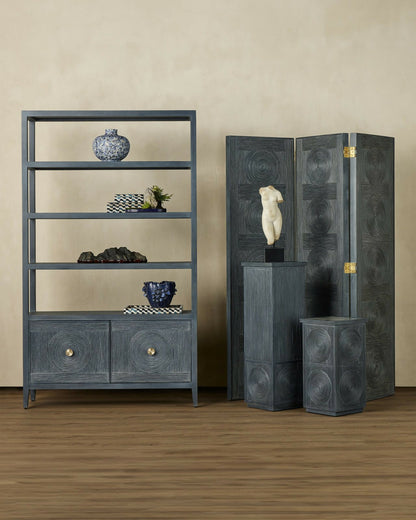 Santos Vintage Navy Storage Shelving Unit