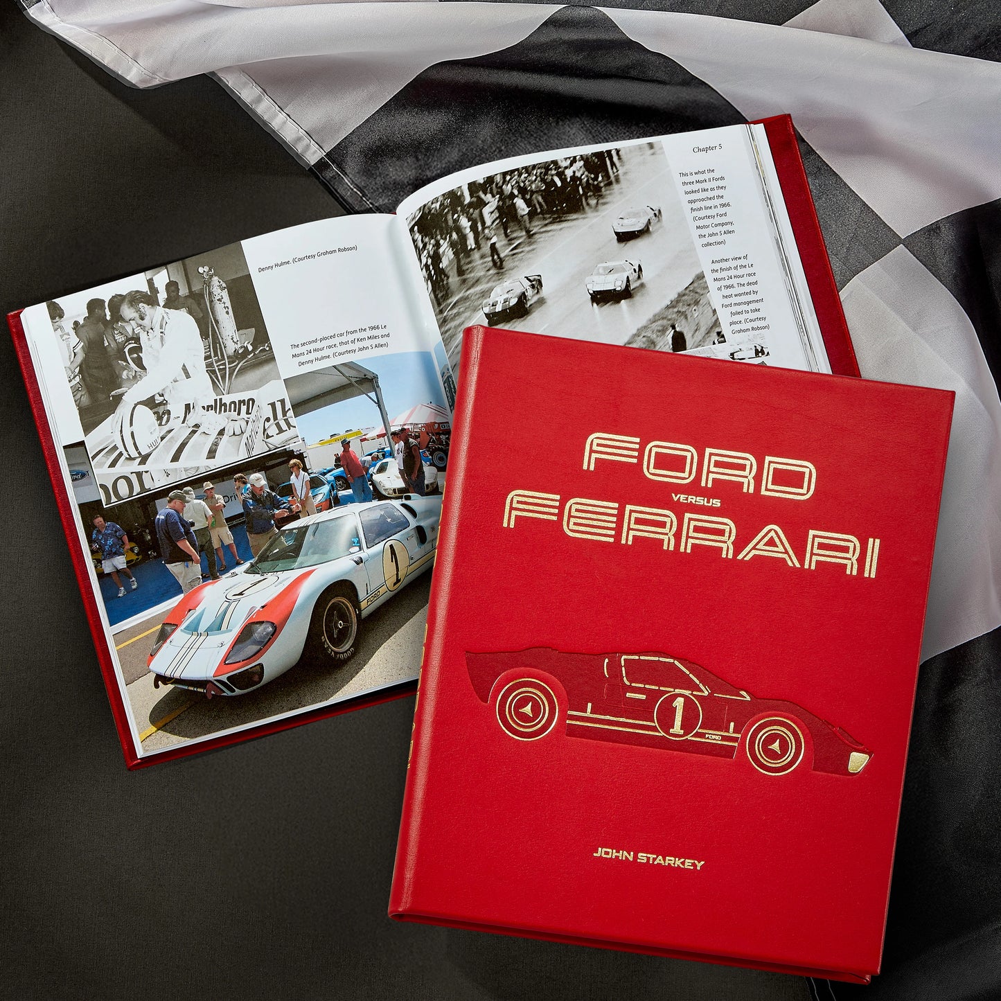 Ford VS Ferrari Leather Coffee Table Book