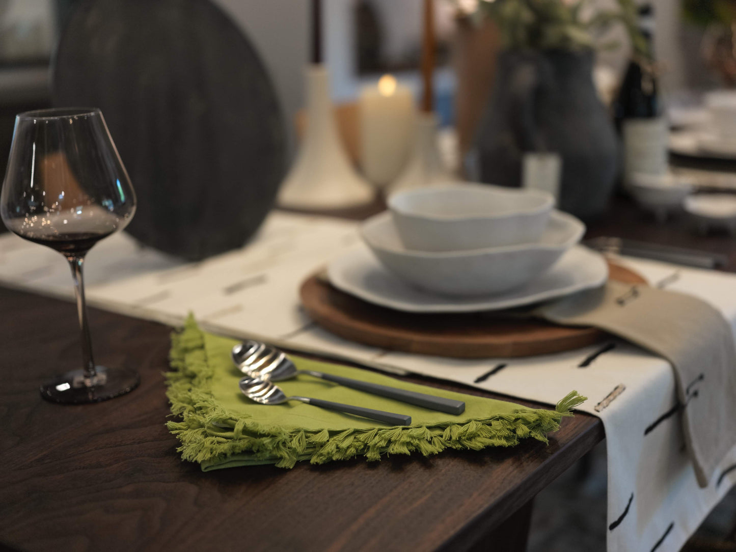 Kiwi Fringed Napkin